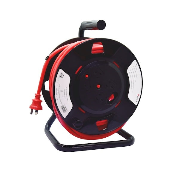 Wurth 4 Socket Power Extension Cord 30m Heavy Duty Cable Reel 10A Lead Electric - SILBERSHELL