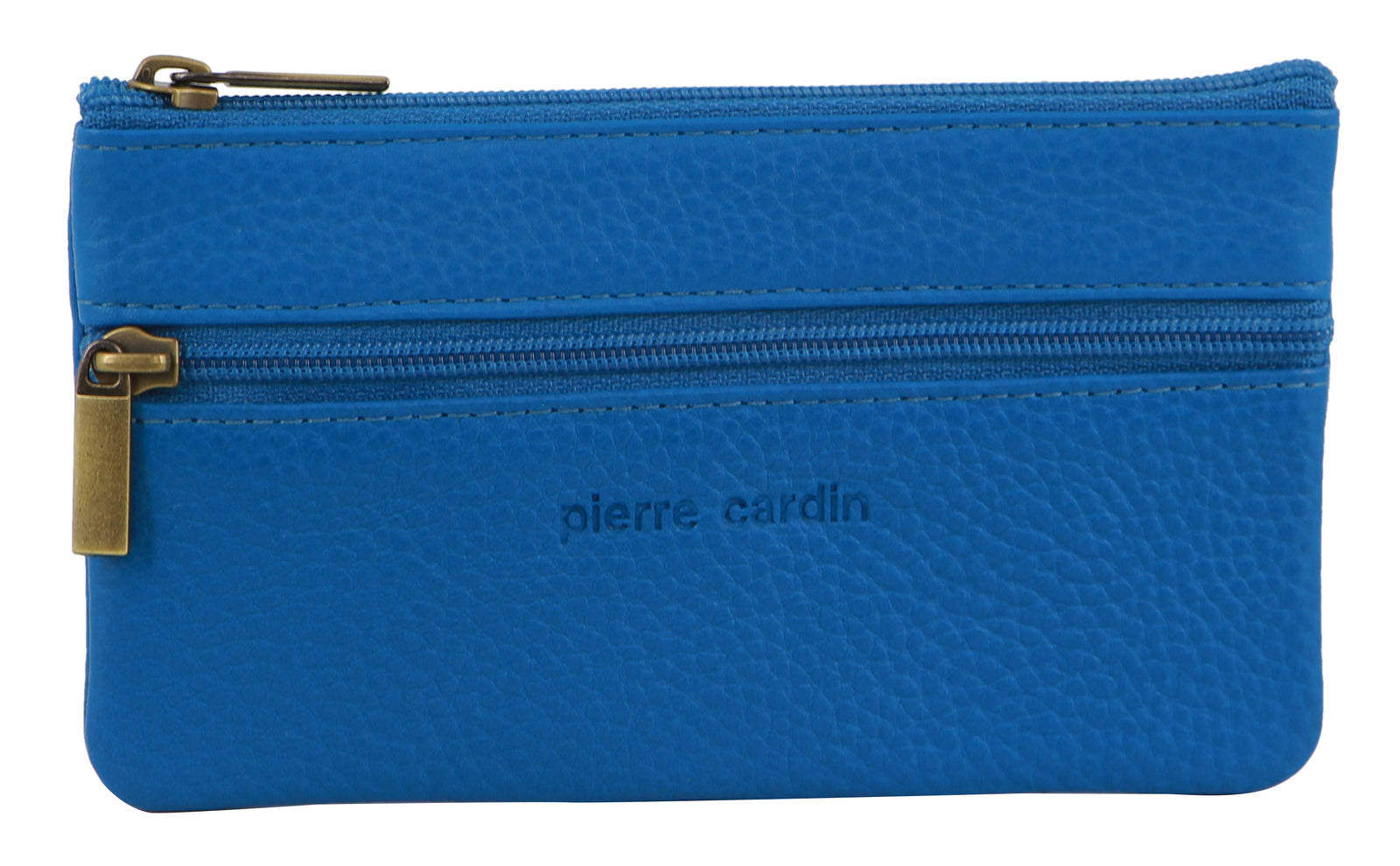 Pierre Cardin Ladies Womens Genuine Leather RFID Coin Purse Wallet - Aqua - SILBERSHELL