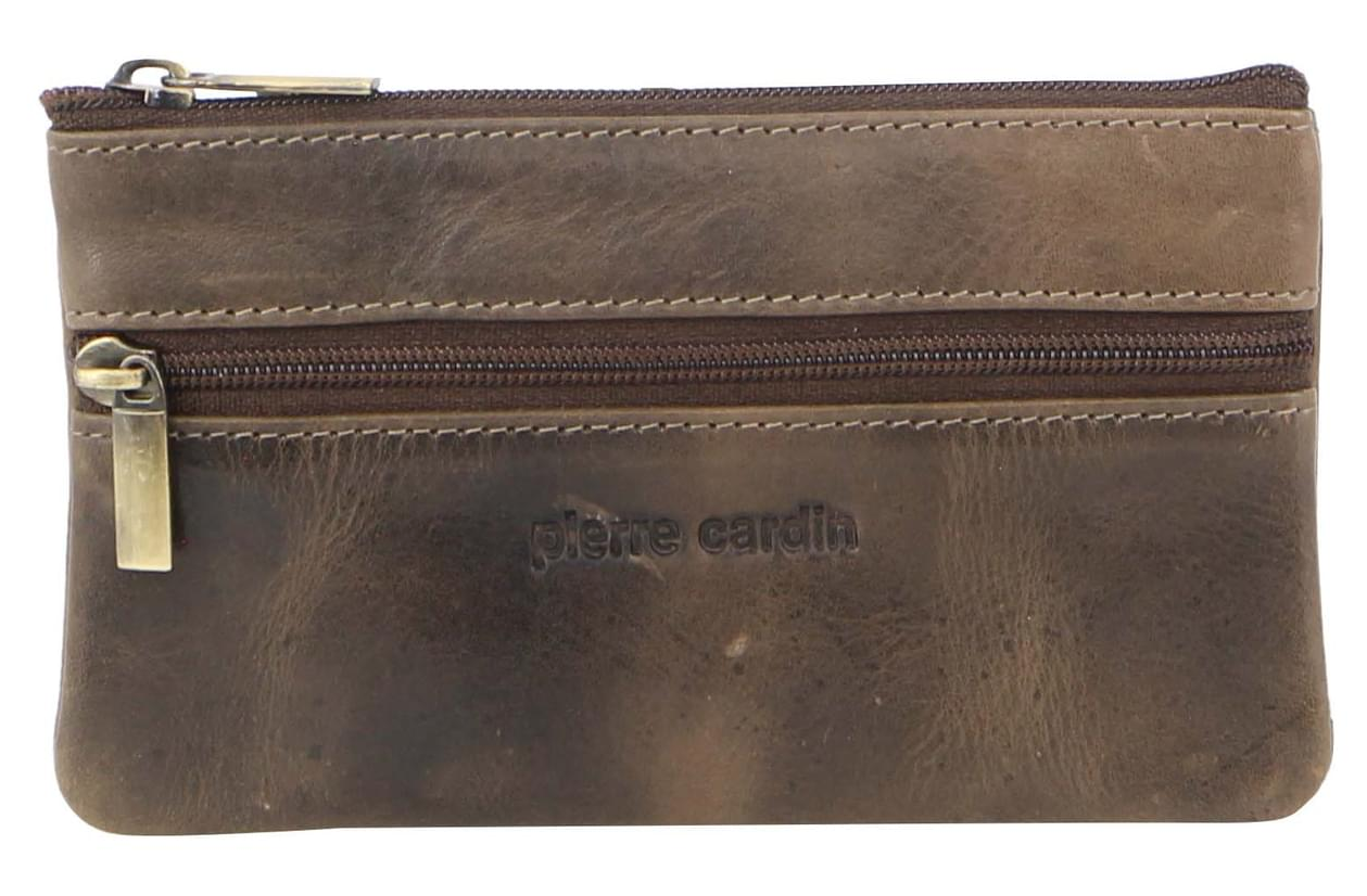 Pierre Cardin Ladies Womens Genuine Leather RFID Coin Purse Wallet - Mushroom - SILBERSHELL
