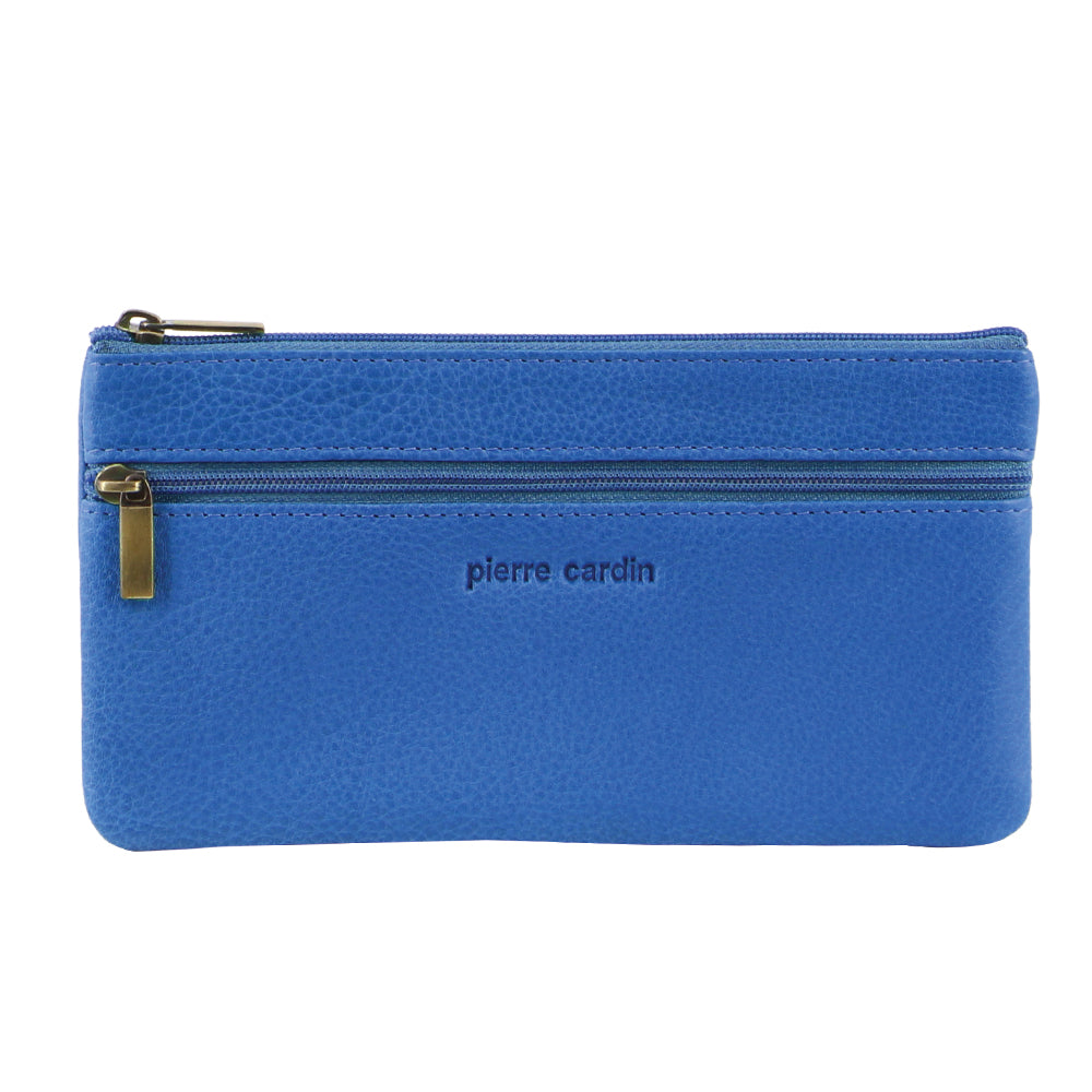 Pierre Cardin Ladies Womens Genuine Soft Leather Wallet Case Purse - Aqua - SILBERSHELL