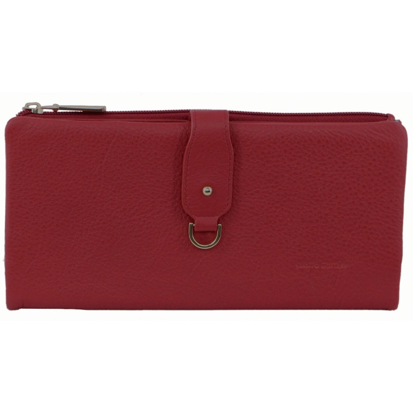 Pierre Cardin Womens RFID Italian Leather Wallet Purse Credit Card Holder - Red - SILBERSHELL