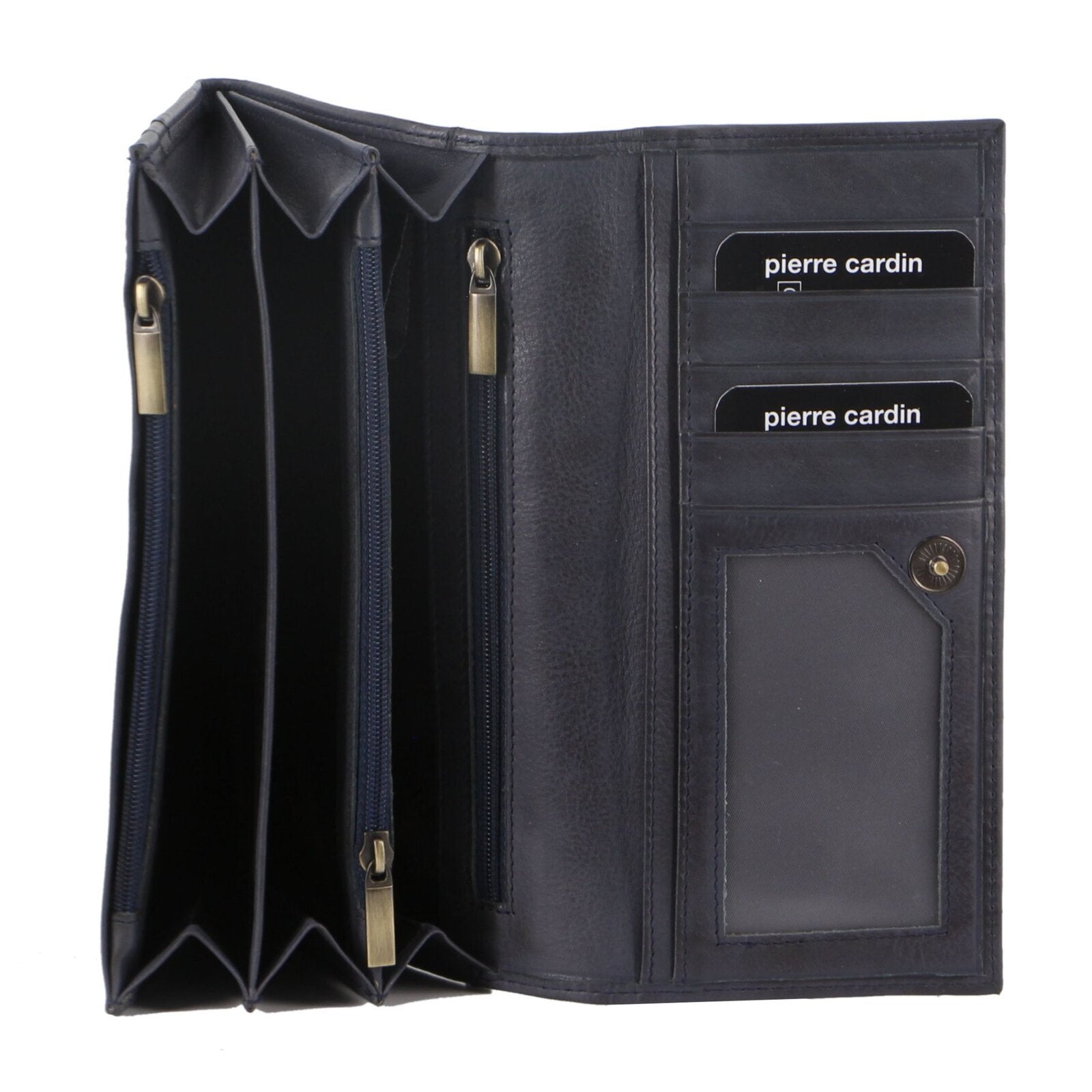 Pierre Cardin Womens Soft Italian Leather RFID Purse Wallet - Teal - SILBERSHELL