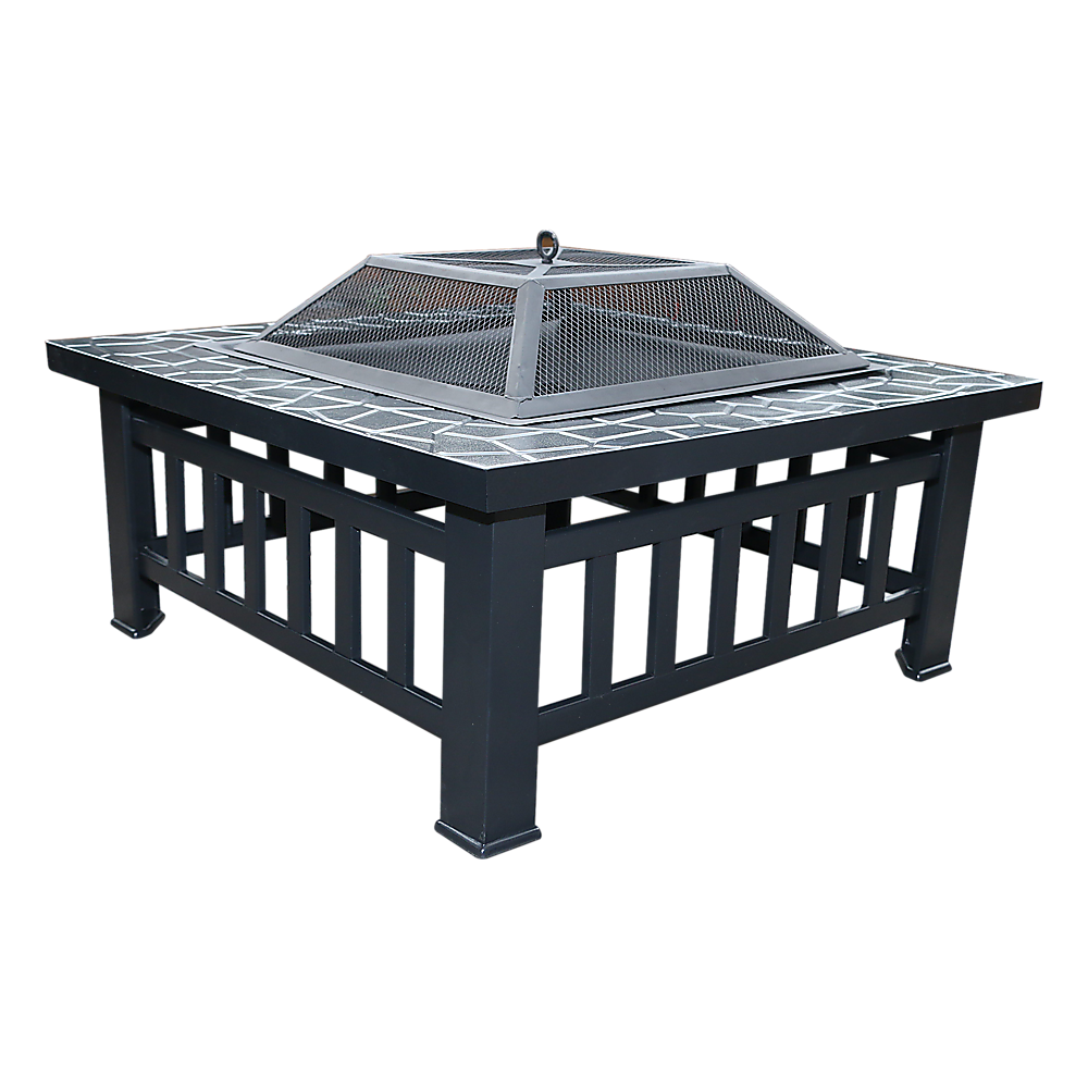 18" Square Metal Fire Pit Outdoor Heater - SILBERSHELL