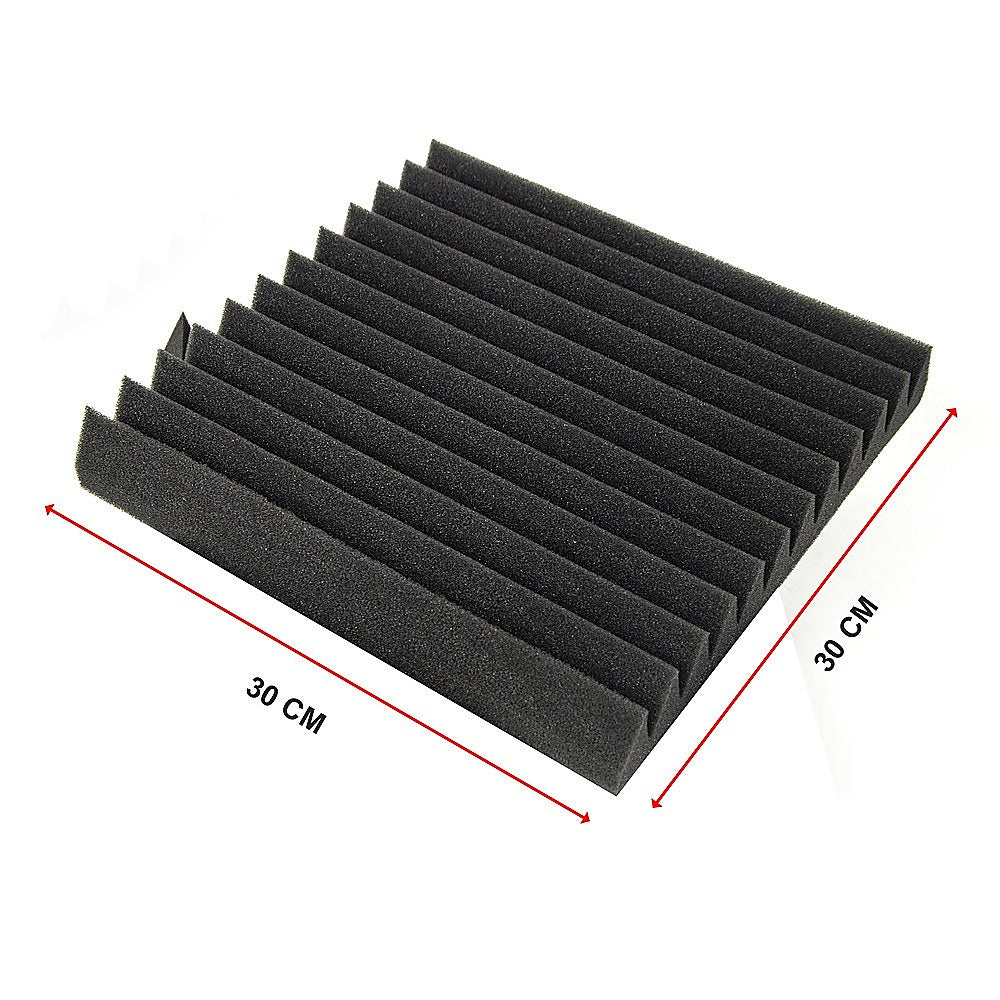 40pcs Studio Acoustic Foam Sound Absorbtion Proofing Panels Tiles Wedge 30X30CM - SILBERSHELL