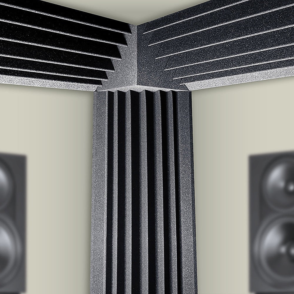 20pcs Studio Acoustic Foam Corner Bass Trap Sound Absorption Treatment Proofing - SILBERSHELL