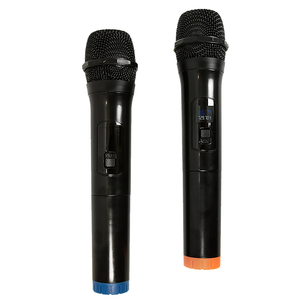 2 x Wireless Microphone Handheld Cordless Professional Mic Karaoke Receiver - SILBERSHELL