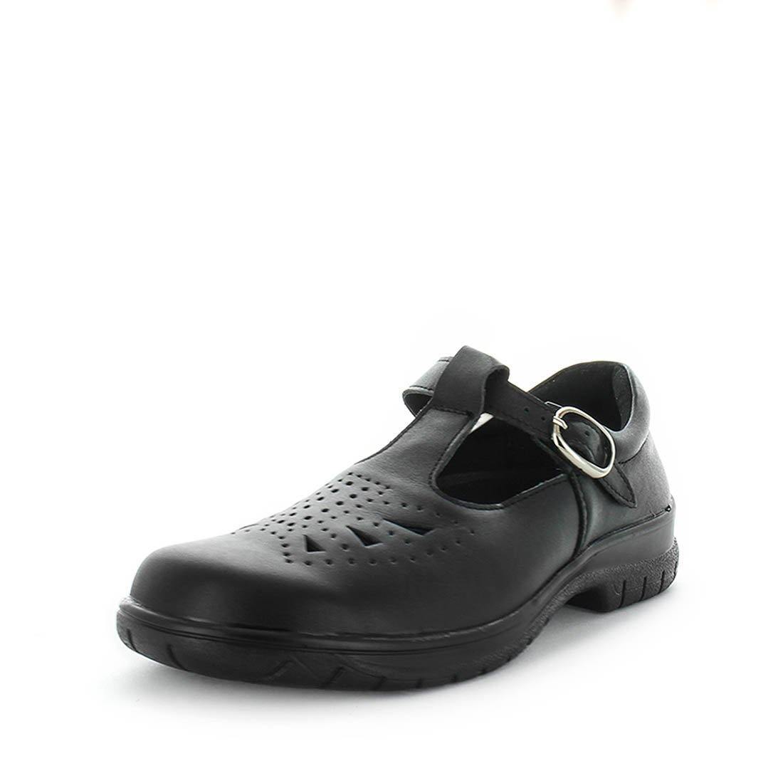 WILDE SCHOOL Girl's JAYNE2 School Black Smooth Shoe 2US