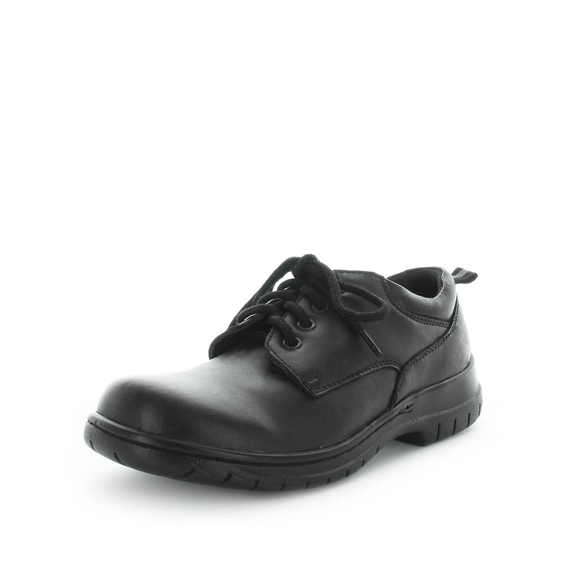 WILDE SCHOOL Girl's JUSTICE School Black Smooth Shoe 13US