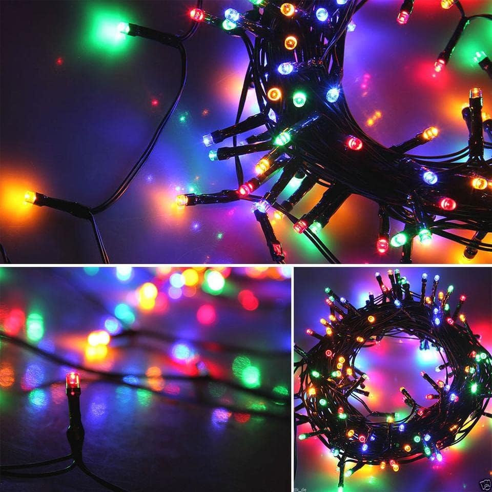 100 Solar LED Fairy Lights 8 Function Memory Hold Christmas Decoration Multicolor