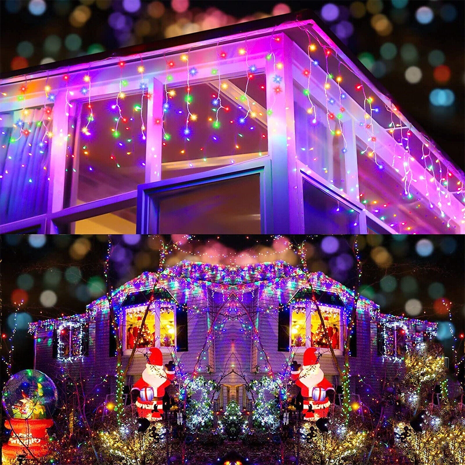 1000 Solar LED Fairy Lights 8 Function Memory Hold Christmas Decoration Multicolor