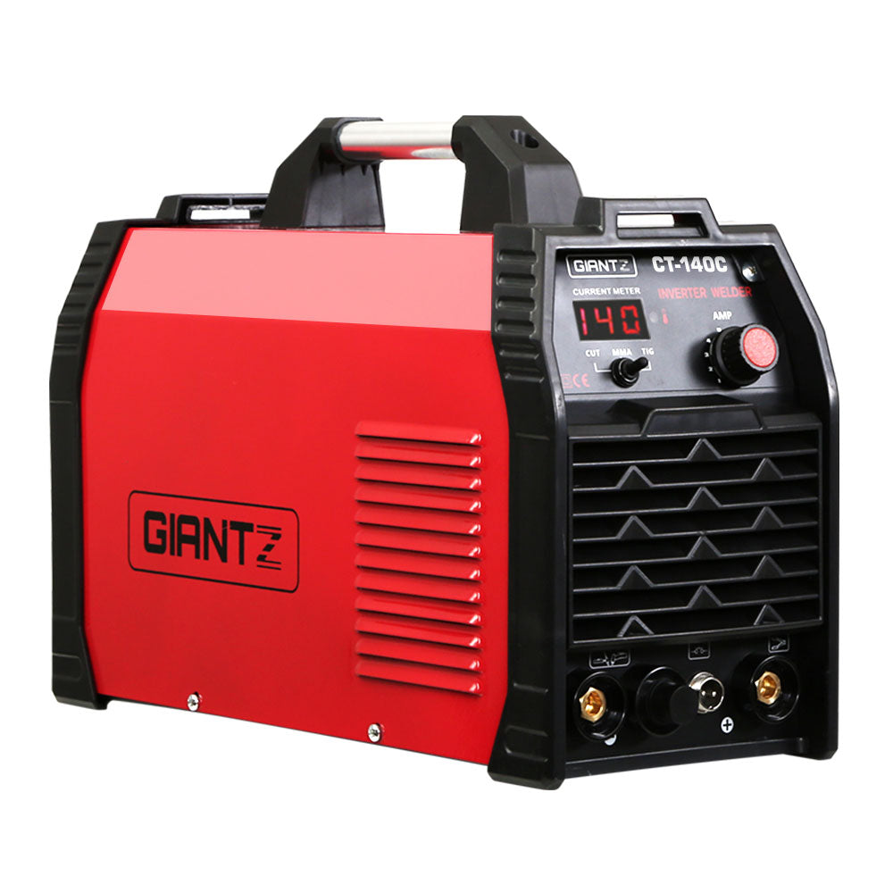 Giantz 140Amp Inverter Welder Plasma Cutter Gas DC iGBT Portable Welding Machine - SILBERSHELL