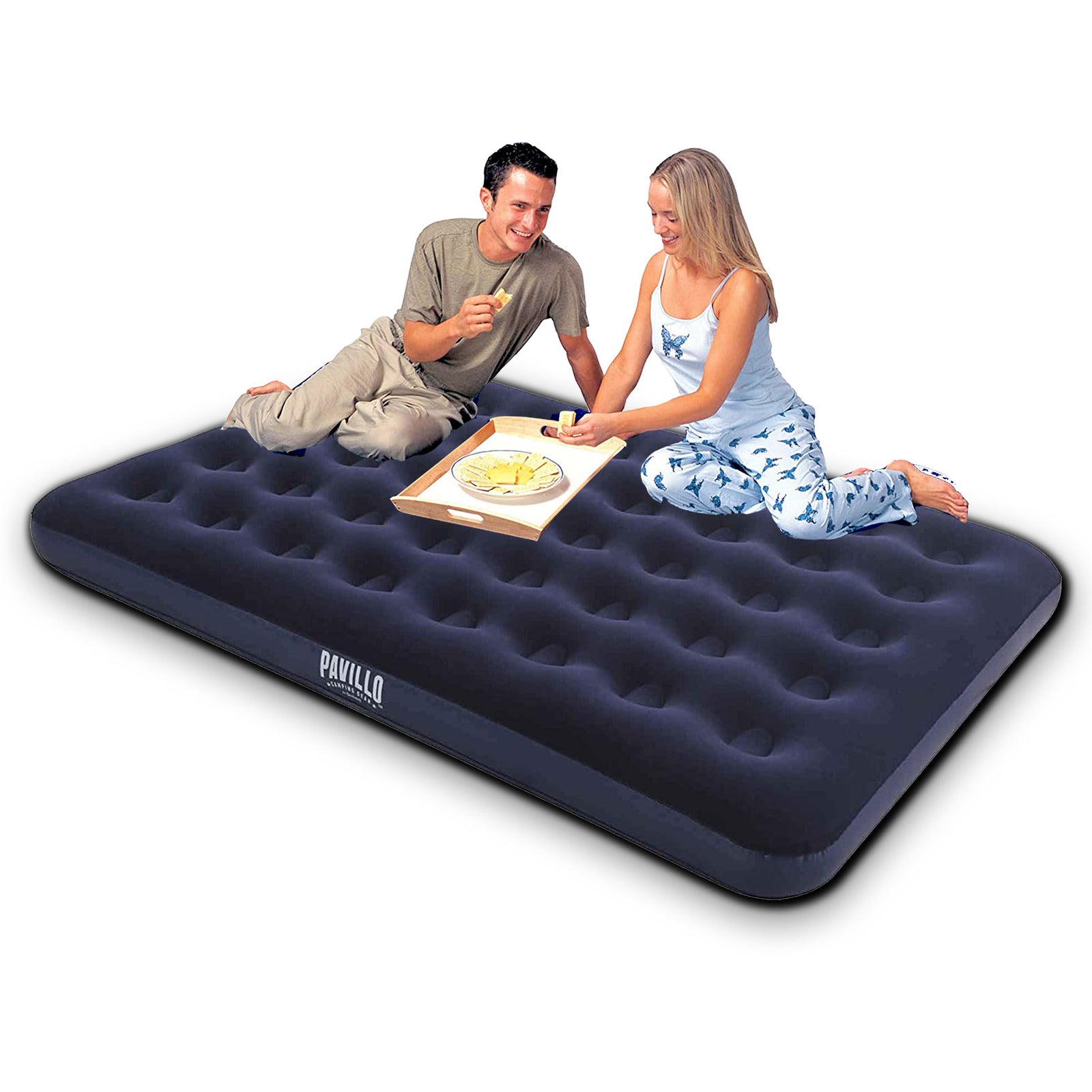 Bestway Queen Inflatable Air Bed Indoor/Outdoor Heavy Duty Durable Camping - SILBERSHELL