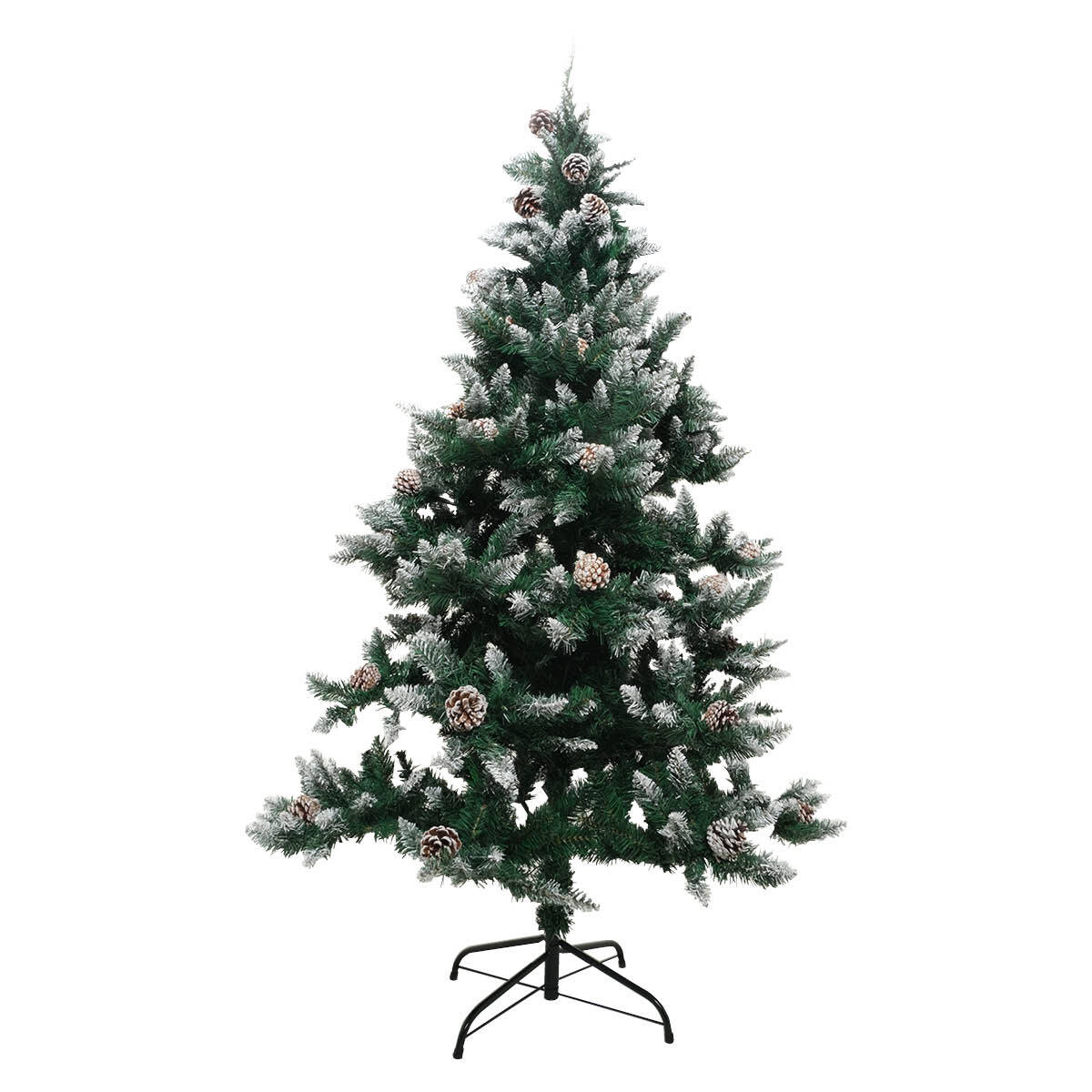 Christmas By Sas 1.8m Full Figured Tree Snow Covered Tips & Pine Cones - SILBERSHELL