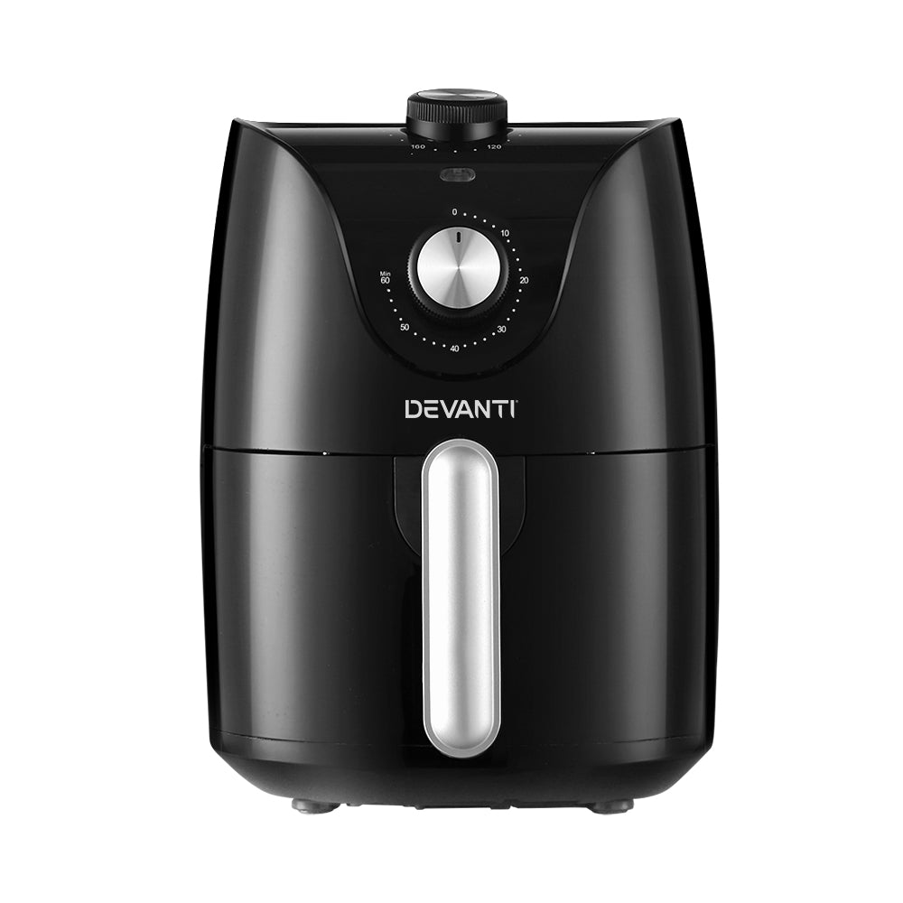 Devanti Air Fryer 2.5L Electric Fryers Airfryer Healthy Cooker Oil Free Kitchen - SILBERSHELL