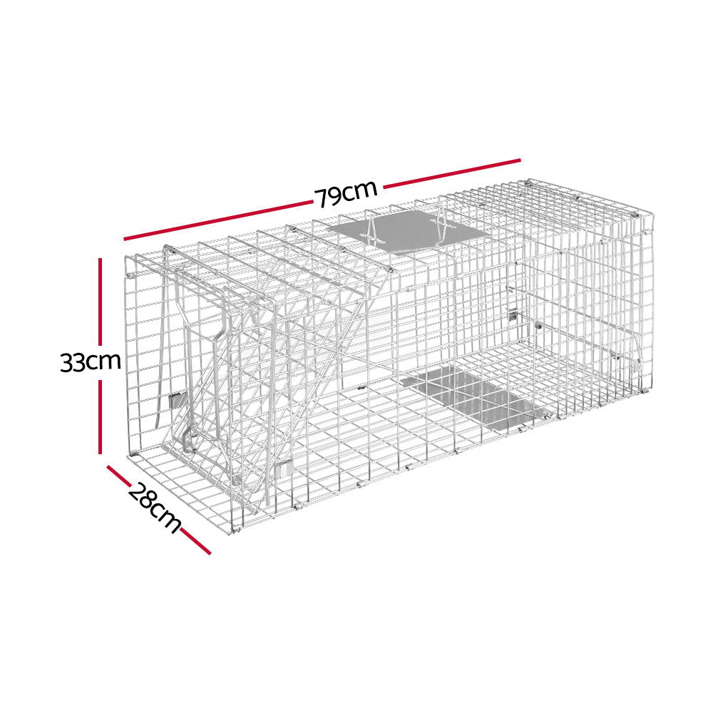 Gardeon Animal Trap Humane Possum Cage Live Animal Catch Rabbit Cat Hare Fox - SILBERSHELL