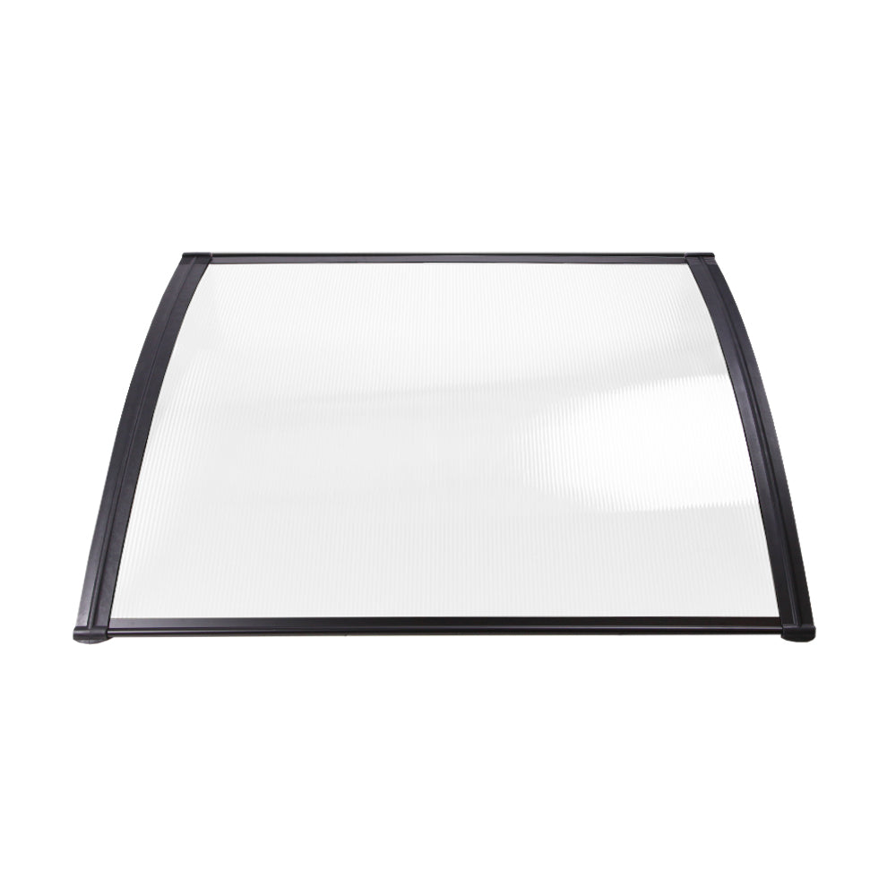 Instahut Window Door Awning 1mx6m Transparent Hollow Sheet Plastic Frame - SILBERSHELL