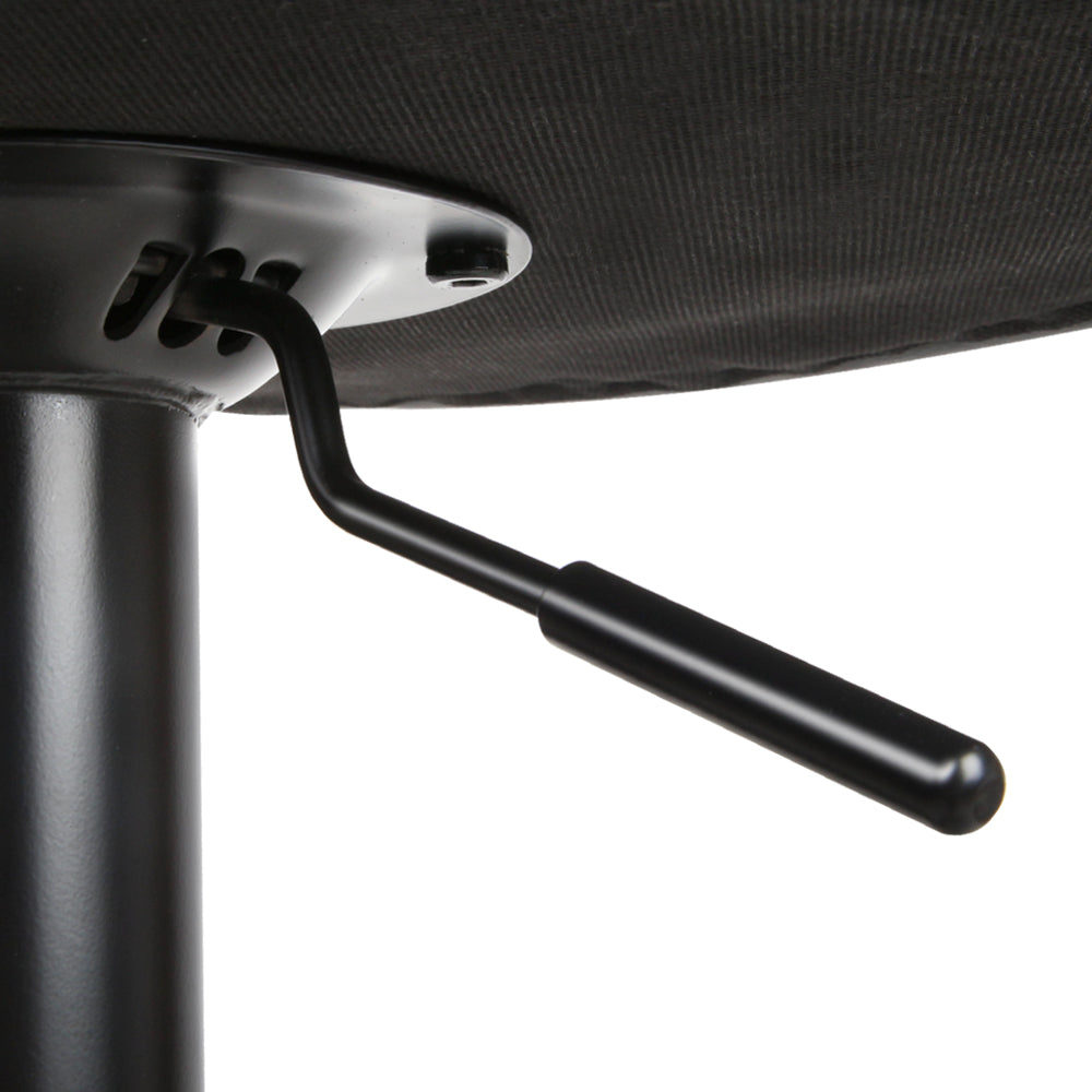 Artiss Set of 2 PU Leather Gas Lift Bar Stools - Black - SILBERSHELL