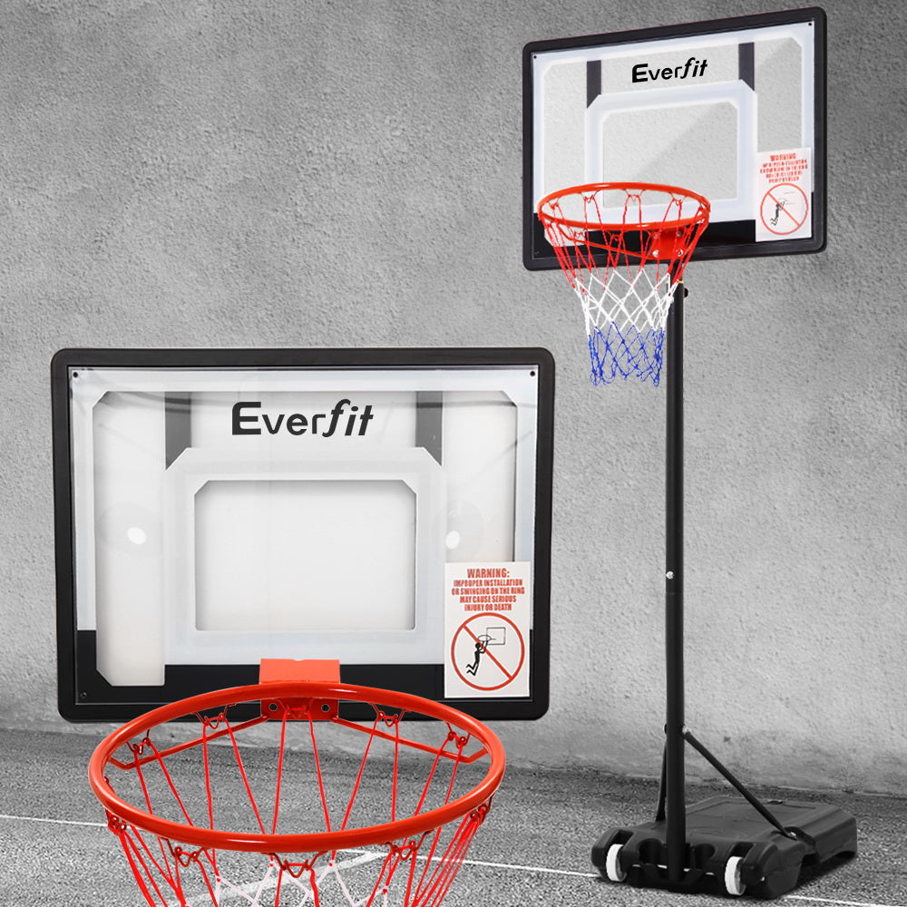 Everfit Adjustable Portable Basketball Stand Hoop System Rim - SILBERSHELL