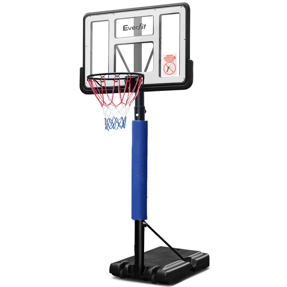 Everfit 3.05M Basketball Hoop Stand System Ring Portable Net Height Adjustable Blue - SILBERSHELL