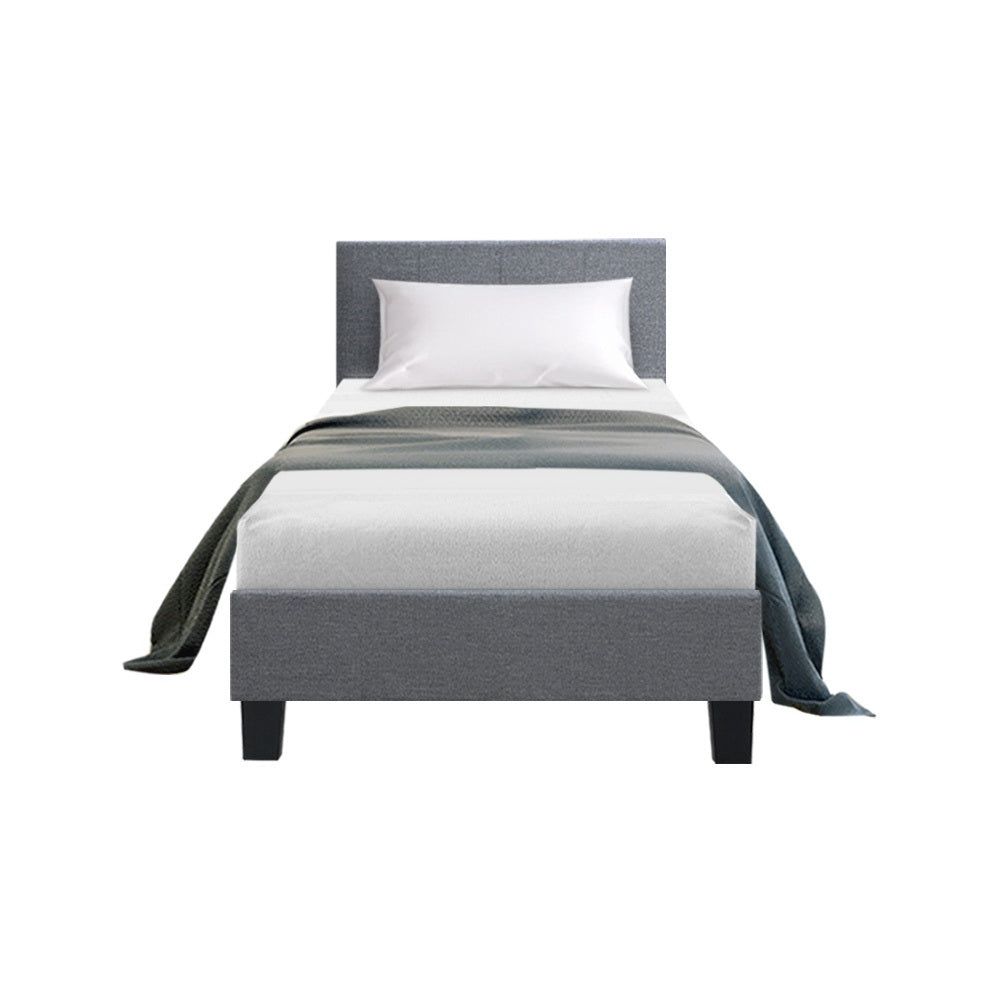 Artiss Bed Frame Single Size Grey NEO - SILBERSHELL