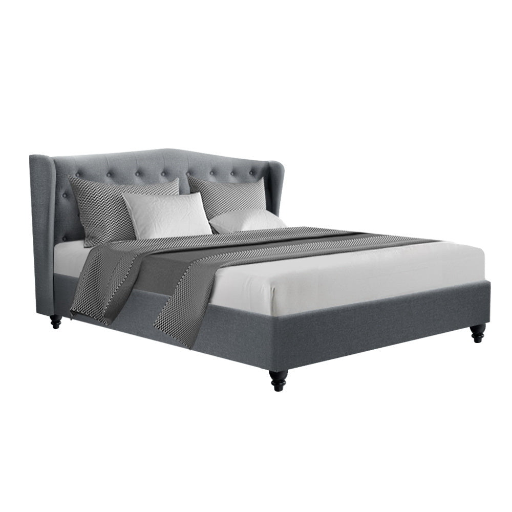 Artiss Bed Frame King Size Grey PIER - SILBERSHELL