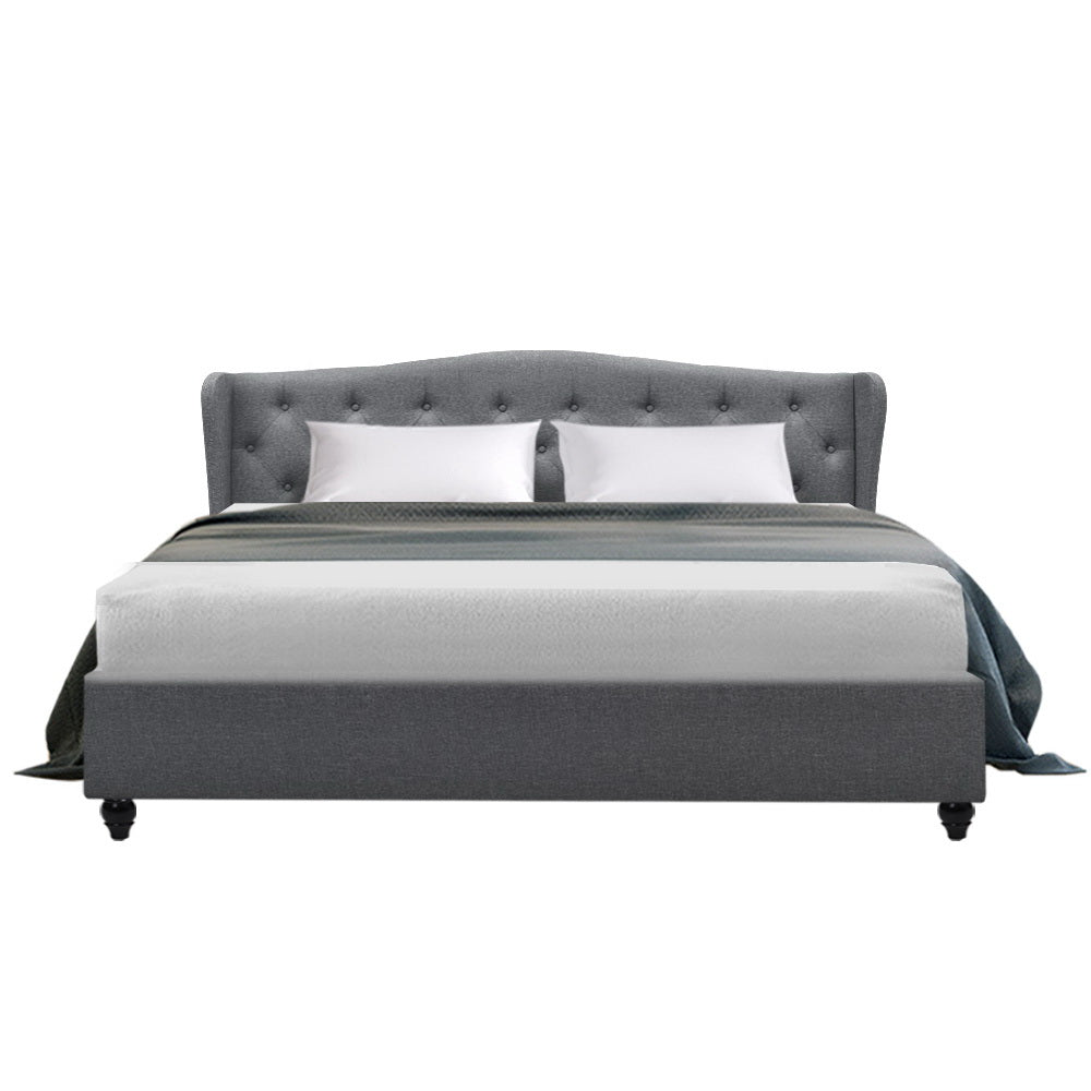 Artiss Bed Frame King Size Grey PIER - SILBERSHELL