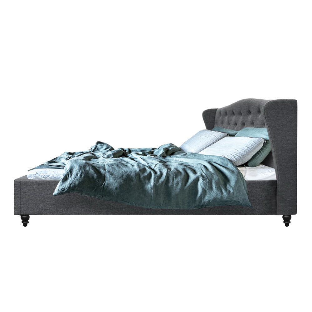 Artiss Bed Frame King Size Grey PIER - SILBERSHELL