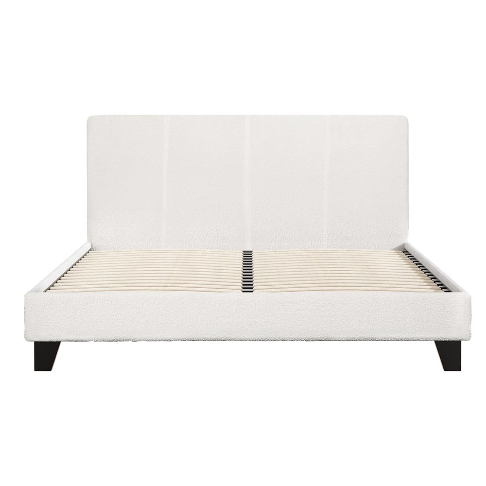 Artiss Bed Frame Double Size Boucle NEO - SILBERSHELL