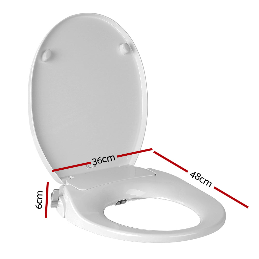 Non Electric Bidet Toilet Seat Bathroom  - White - SILBERSHELL