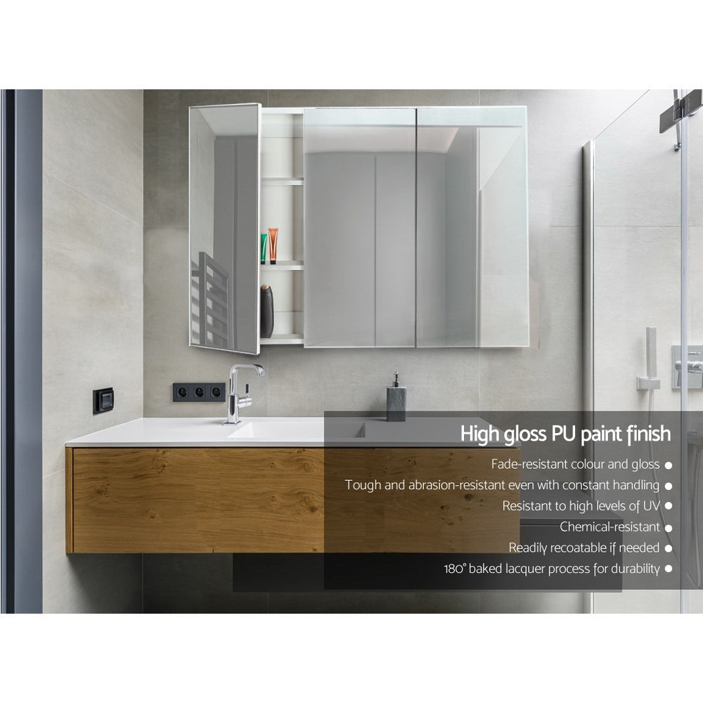 Cefito Bathroom Mirror Cabinet 1200x720mm White - SILBERSHELL