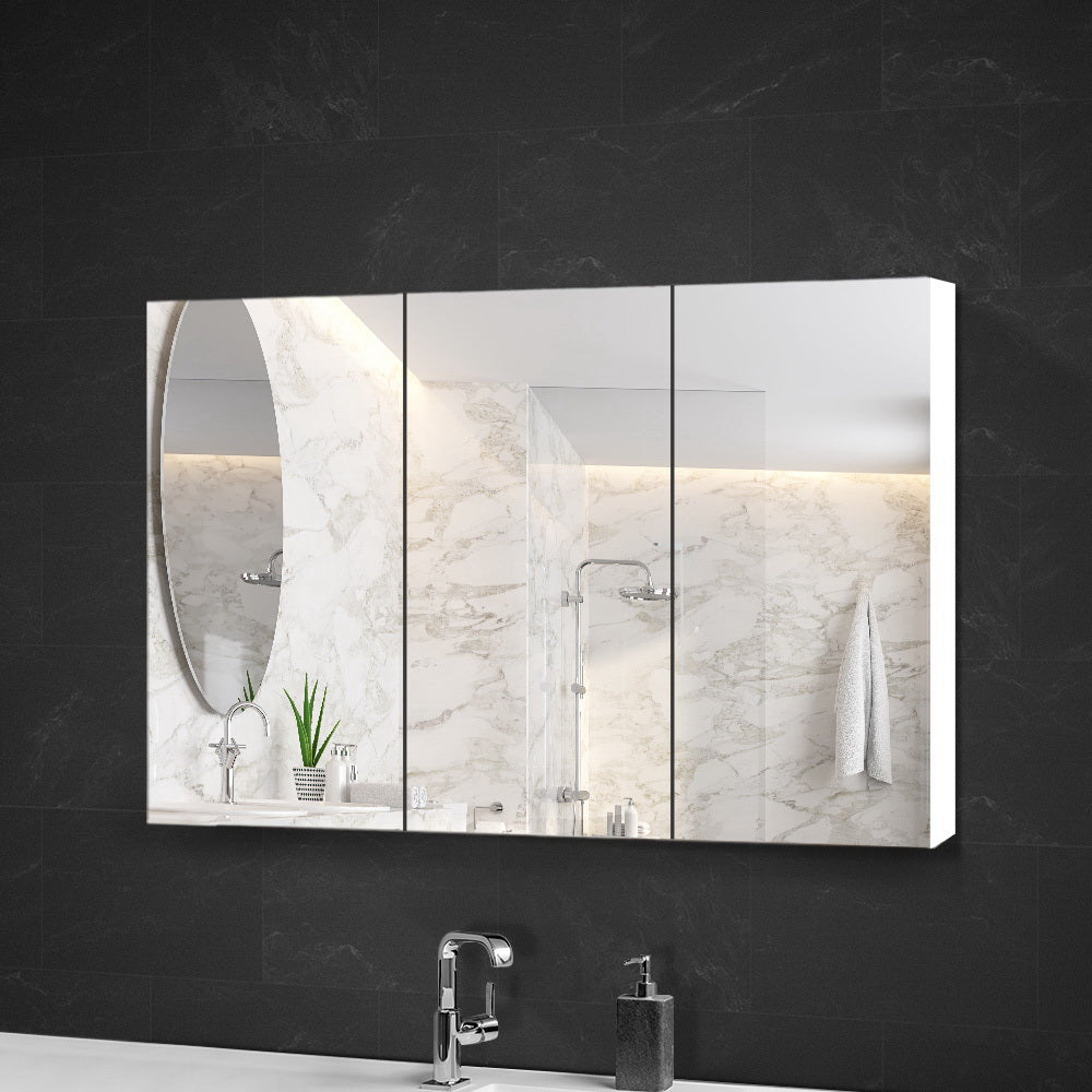 Cefito Bathroom Mirror Cabinet 1200x720mm White - SILBERSHELL