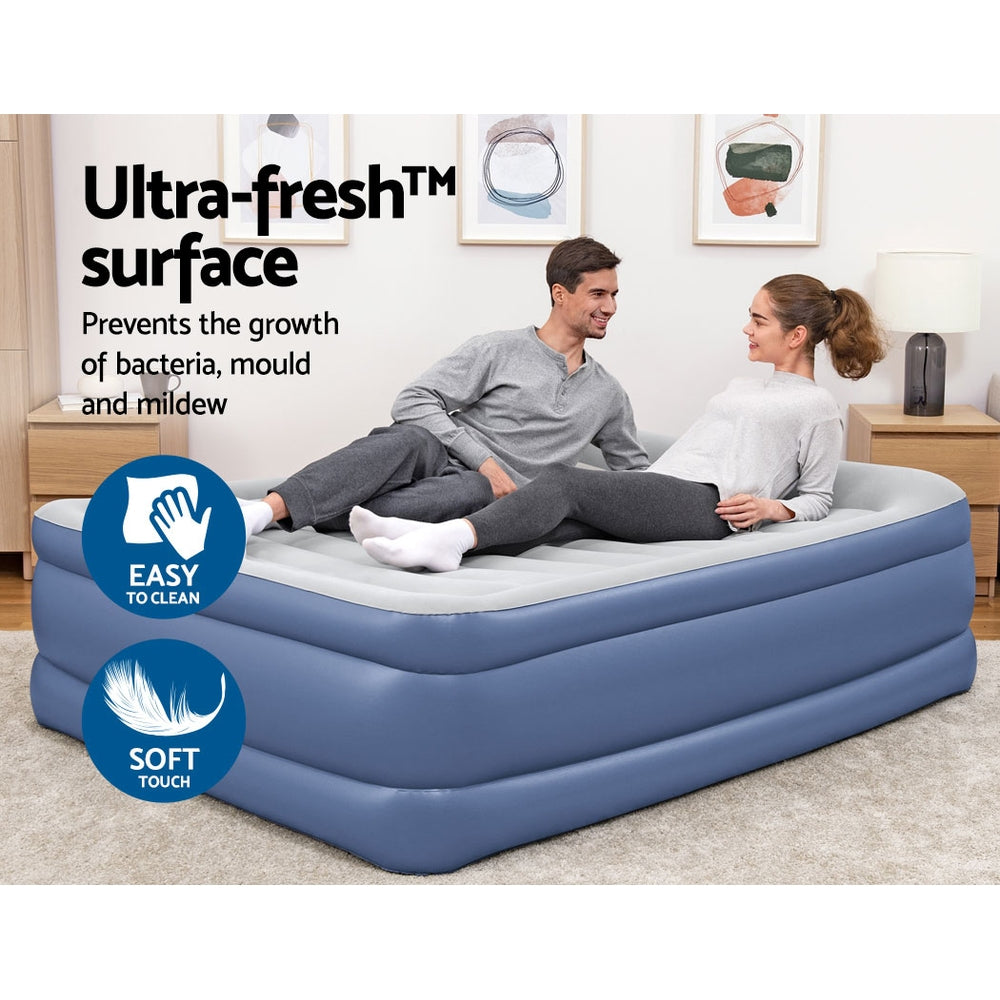 Bestway Air Bed Beds Queen Mattress Inflatable TRITECH Airbed - SILBERSHELL