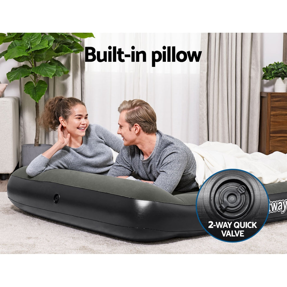 Bestway Air Mattress Double Bed Flocked Inflatable Camping Beds 30CM - SILBERSHELL