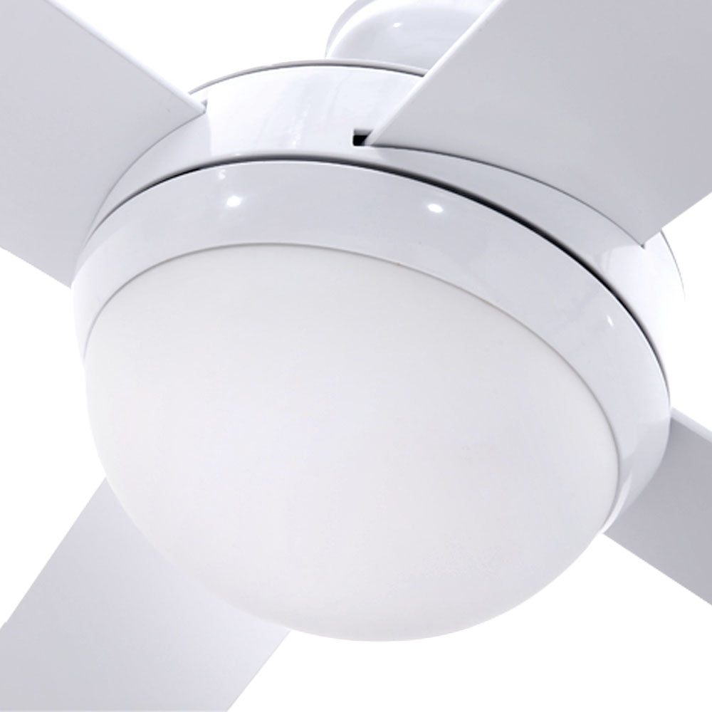 Devanti 52'' Ceiling Fan w/Light w/Remote Timer - White - SILBERSHELL