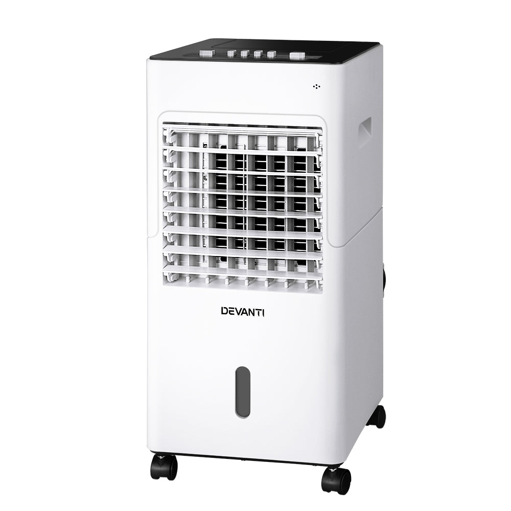 Devanti Evaporative Air Cooler Conditioner Portable 6L Cooling Fan Humidifier - SILBERSHELL