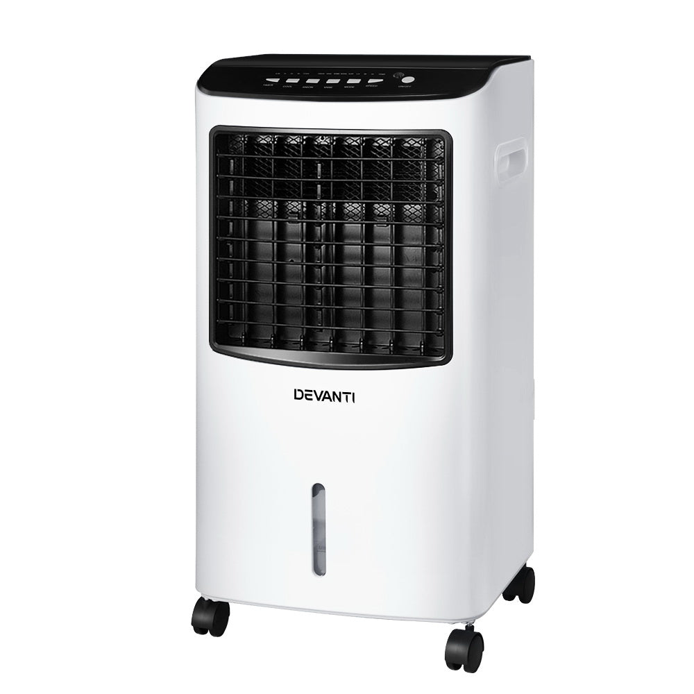 Devanti Evaporative Air Cooler Conditioner Portable 8L Cooling Fan Humidifier - SILBERSHELL