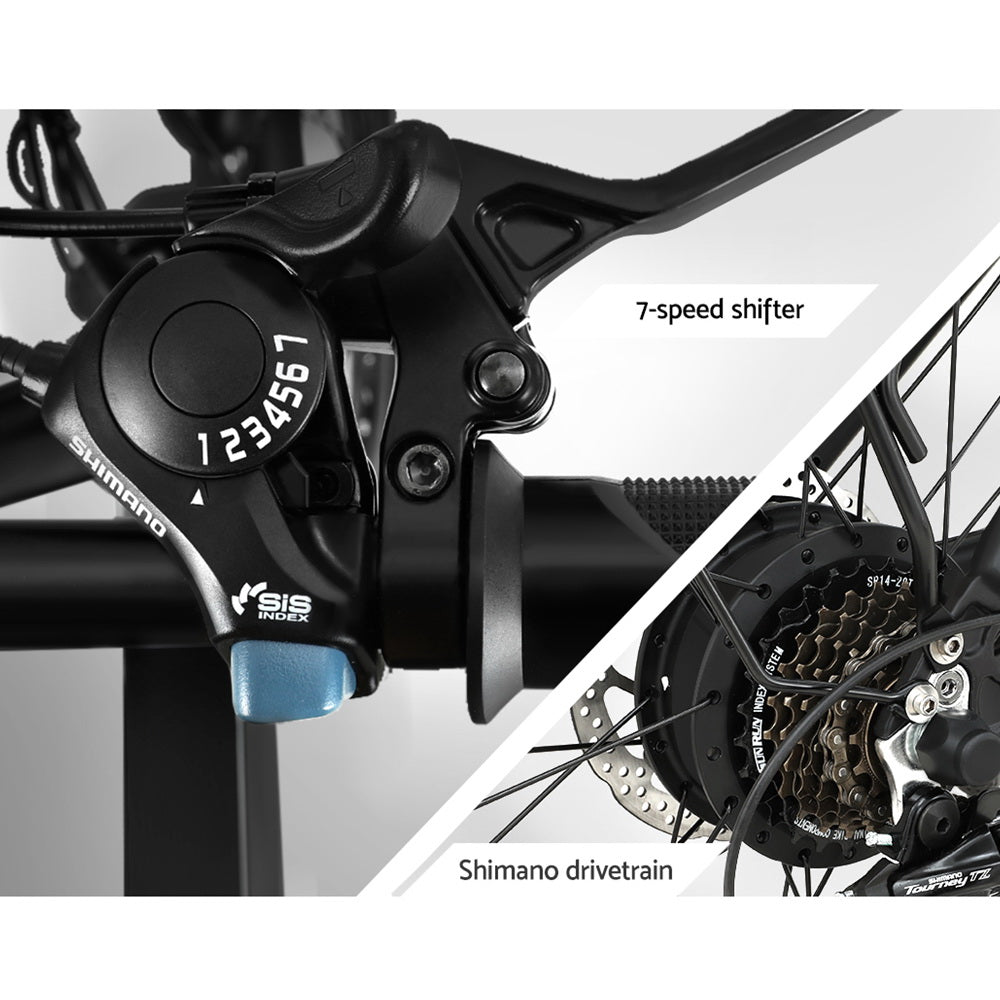 Phoenix Folding 20" Electric Bike Urban Bicycle eBike Removable Battery - SILBERSHELL