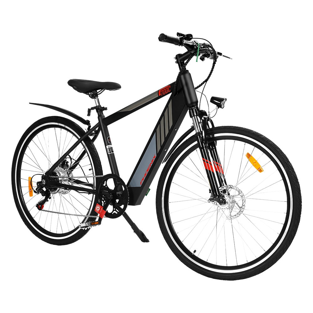 Phoenix 27" Electric Bike Mountain Bicycle eBike e-Bike City Lithium Battery - SILBERSHELL