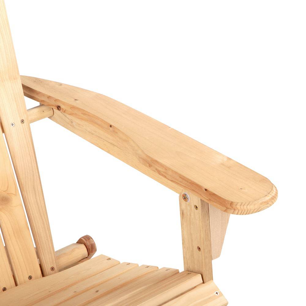 Gardeon Set of 2 Patio Furniture Outdoor Chairs Beach Chair Wooden Adirondack Garden Lounge - SILBERSHELL™