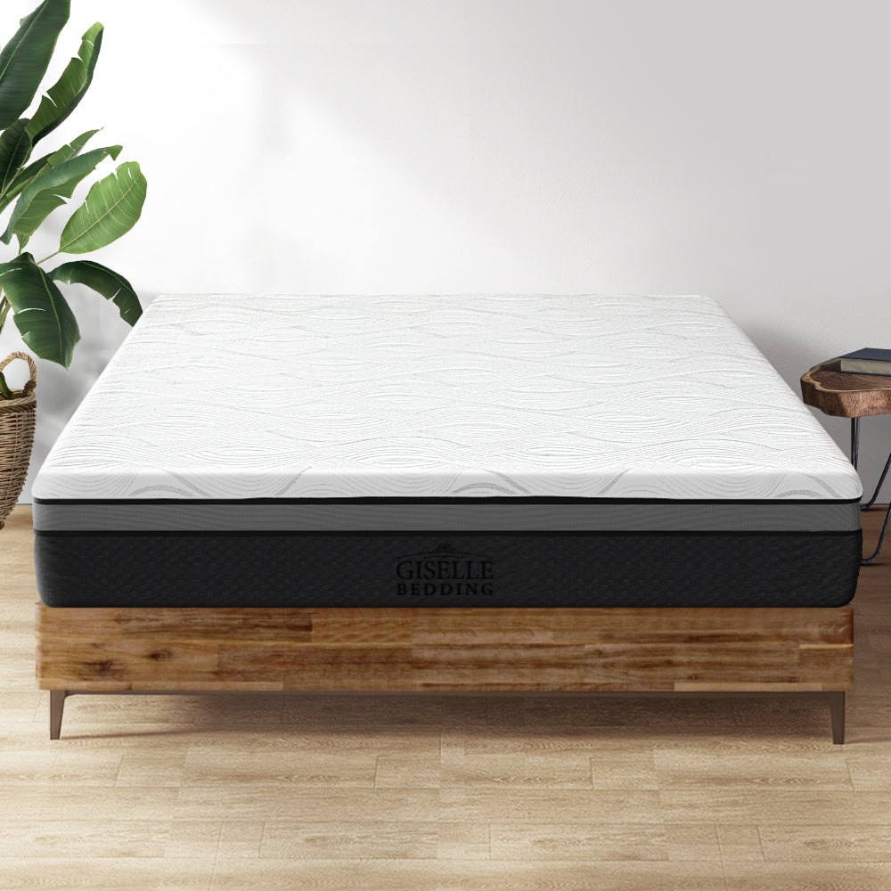 Giselle Bedding Memory Foam Mattress Bed Cool Gel Comfort King Single 25cm - SILBERSHELL