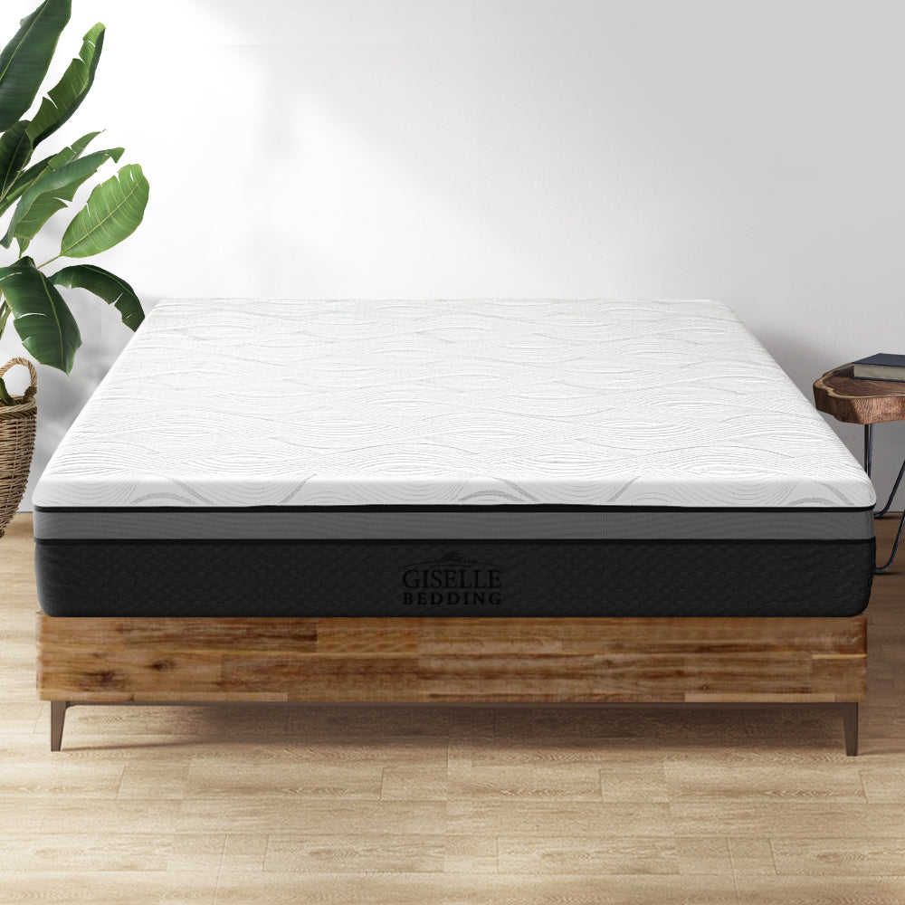 Giselle Bedding Memory Foam Mattress Bed Cool Gel Non Spring Comfort Single 25cm - SILBERSHELL