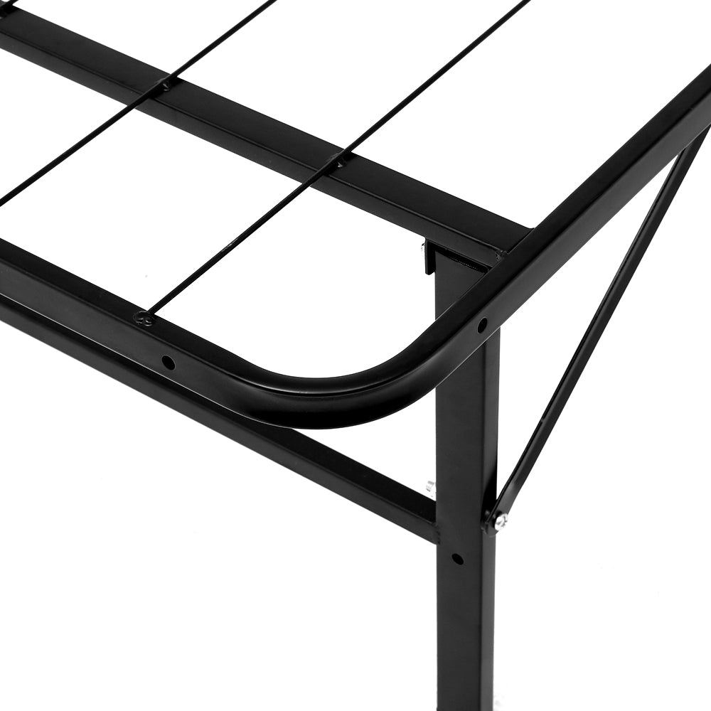 Artiss Folding Bed Frame Metal Base - Single - SILBERSHELL