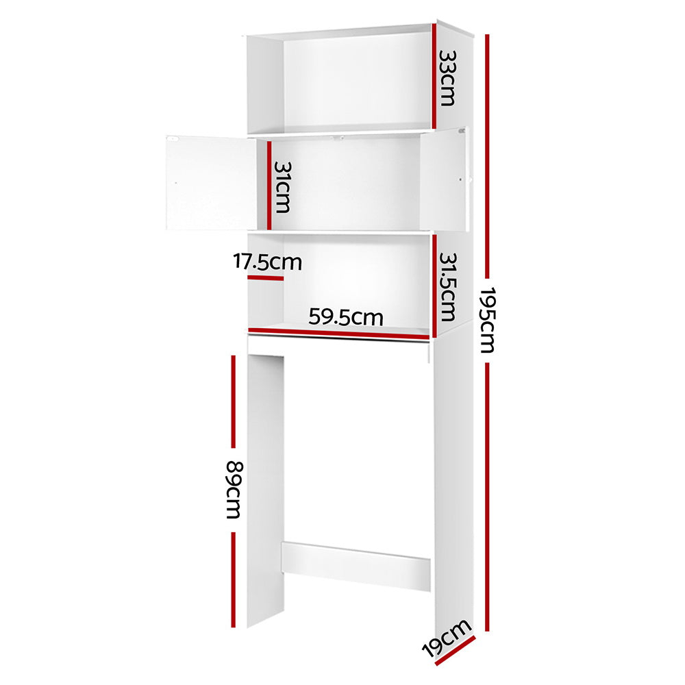 Artiss Bathroom Cabinet Over the Toilet Storage Shelf - SILBERSHELL