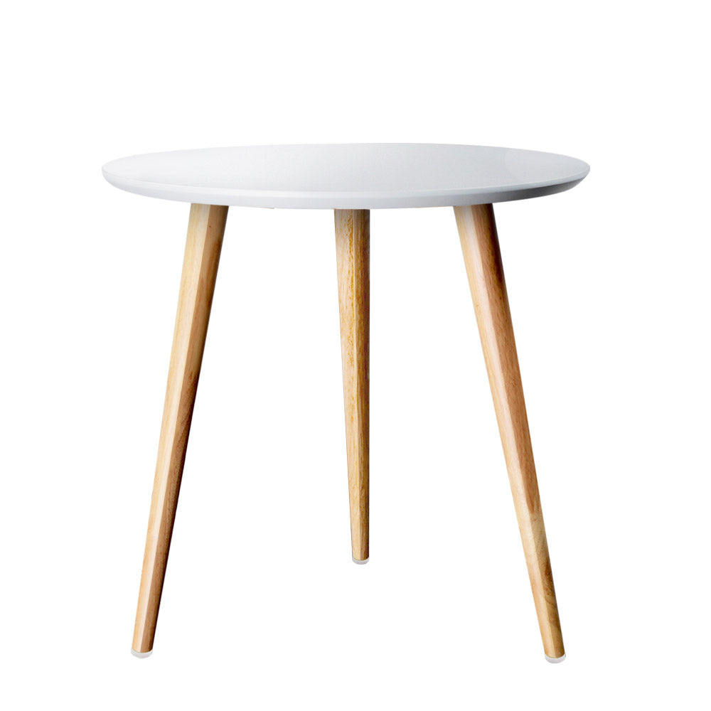 Artiss Coffee Table Round Side End Tables Bedside Furniture Wooden Scandinavian - SILBERSHELL