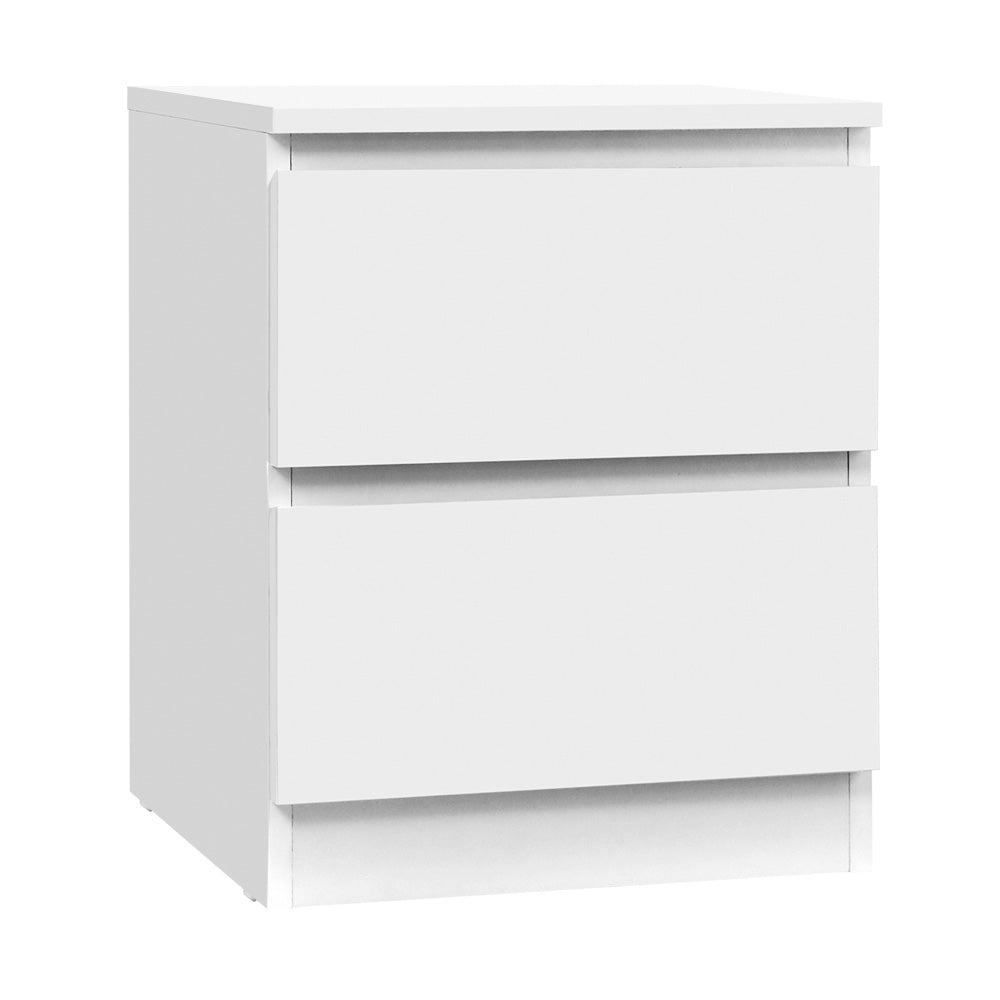 Artiss Bedside Table Cabinet Lamp Side Tables Drawers Nightstand Unit White - SILBERSHELL