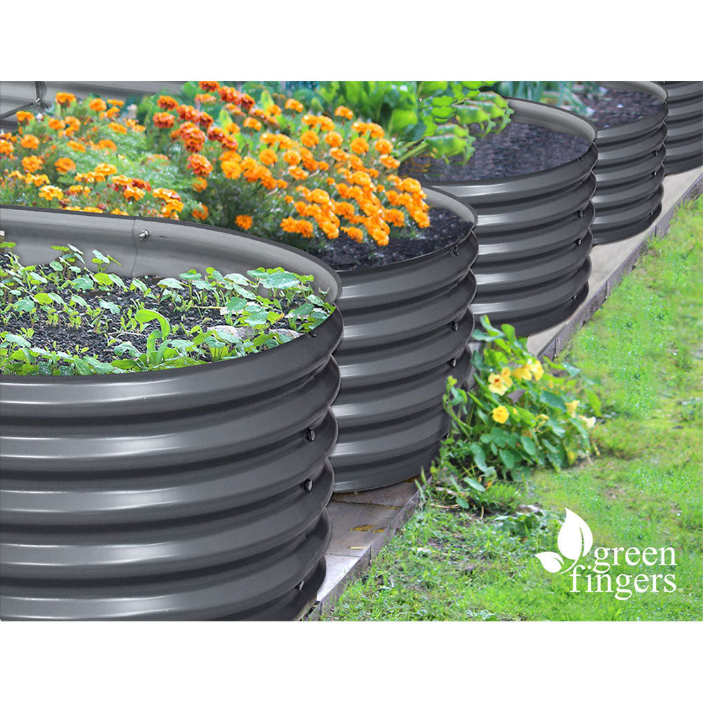 Greenfingers 320X80X42CM Galvanised Raised Garden Bed Steel Instant Planter - SILBERSHELL