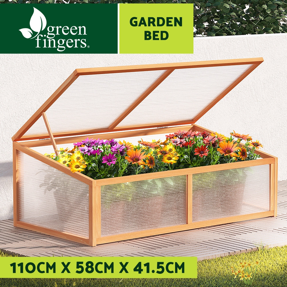 Greenfingers Garden Bed Raised Wooden Planter Box Vegetables 110x58x41.5cm - SILBERSHELL