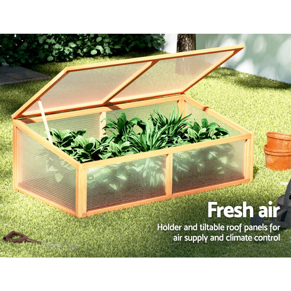 Greenfingers Garden Bed Raised Wooden Planter Box Vegetables 110x58x41.5cm - SILBERSHELL