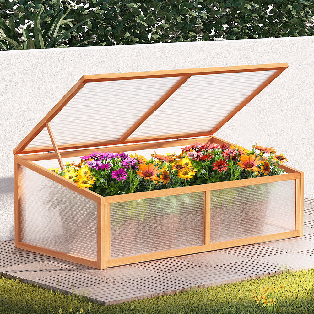 Greenfingers Garden Bed Raised Wooden Planter Box Vegetables 110x58x41.5cm - SILBERSHELL