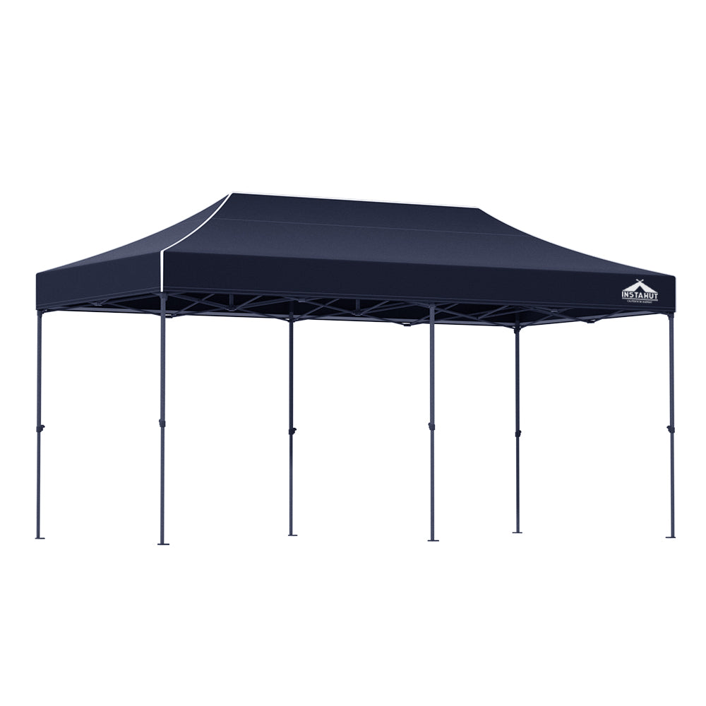 Instahut Gazebo Pop Up Marquee 3x6m Folding Tent Wedding Outdoor Camping Canopy Gazebos Shade Navy - SILBERSHELL